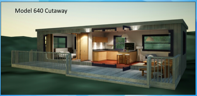 Model 640 Container Home Cutaway